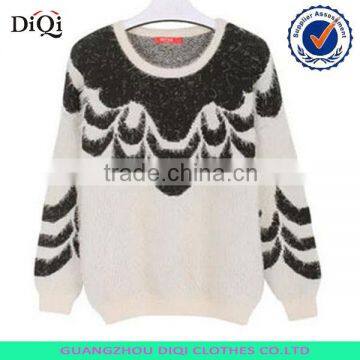 Loose Knitted Crew neck Mohair Sweater