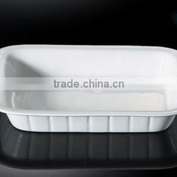 durable fine porcelian rectangular bakeware H2419