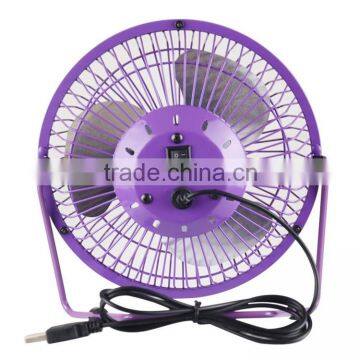 USB Desk Fan Mini Personal Fan Metal Design With ON/OFF Switch Usb Powered for Home and Office photo-3