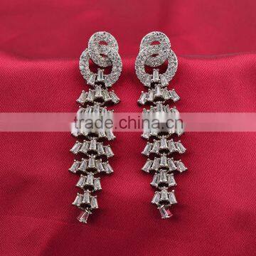 New Product Women Silver Crystal Boho Earrings photo-4