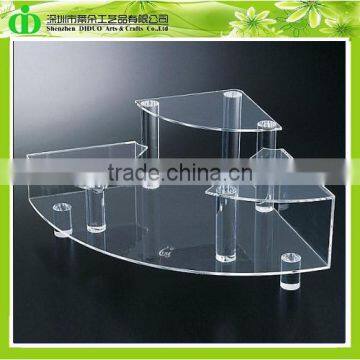 DDN-0050 ISO9001 Chinese Manufacture Sells SGS Non-toxic Test Luxury Crystal Clear Acrylic Beauty Products Display Shelf