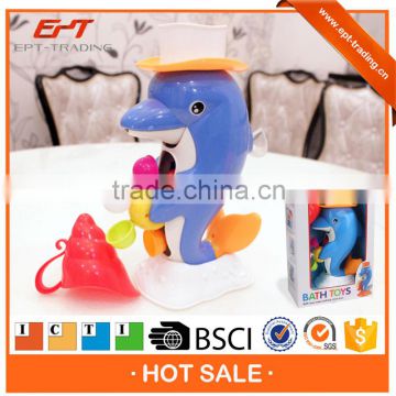 Brand new dolphin design plastic baby bath set toys for sale