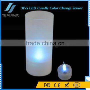 3Pcs Flameless LED Electronic Candle Light Tealight 7 Colors