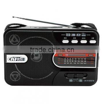 Remote control 3 band radio, FM AM SW cute radio, AUX input USB TF card mp3 player