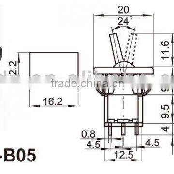 20A LED Plastic Toggle Switch,SPDT Toggle Switch 15A/25A 250VAC photo-2