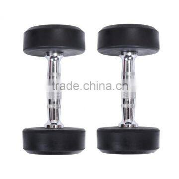 High Quality Crossfit Fixed Round Rubber Dumbbell photo-2