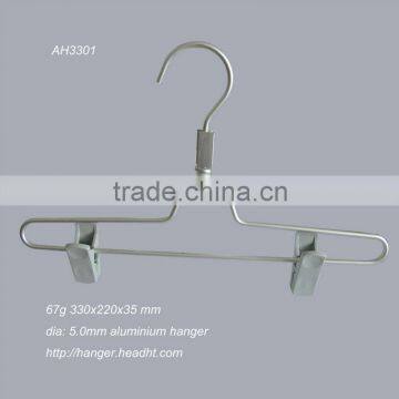 HH brand aluminium metal wire shorts hanger adjustable clips hanger for shorts skirts trousers pants slacks