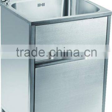 Free Standing Commercial Stainless Steel Laundry Tub Washing Cabinet GR-X5645B