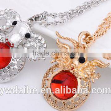 New personality necklace high-grade artificial gemstone setting & animal & fashion necklace pendant necklace