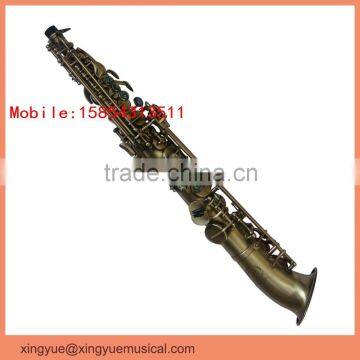 curved soprano saxophone antique plated