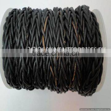 Round Leather Cords - nappa round 14mm Plainted Round V