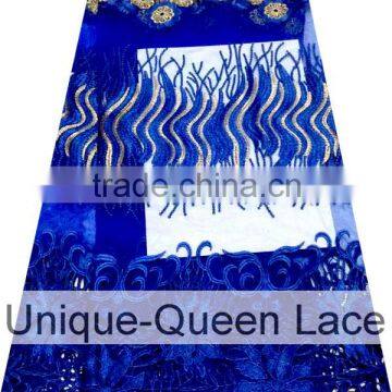 Latest fashion lace fabric/ high quality tulle lace fabric/net lace embroidery fabric