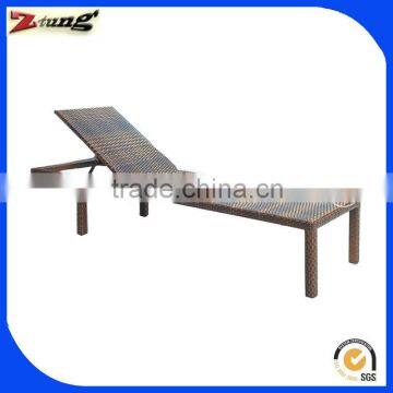 handmade aluminum PE rattan/wicker chaise lounge ZT-4024L