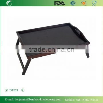 DT024/Wooden Serving Tray ,Bed Tray ,Tea Tray with Folding Legs- Brown