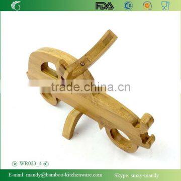 WR023 JEEP-SHAPED Bamboo Holder for Wine Bottle, Foldable Wine Holder photo-5
