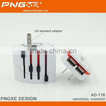 white color Universal World Wide Travel Charger Adapter Plug