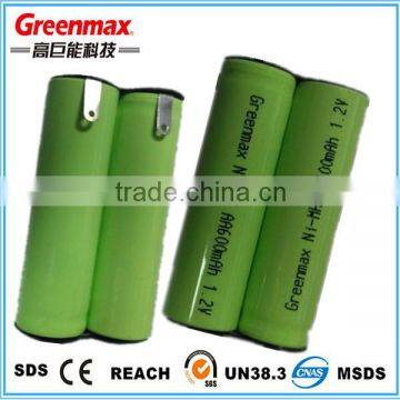 Top quality 2.4V battery pack aa 600mah