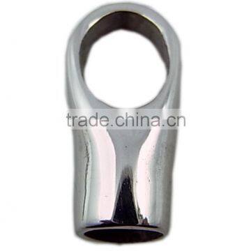 Fashion stainless steel buckle accessories for genuine leather rope bracelets or necklace ,high end fashion accessories