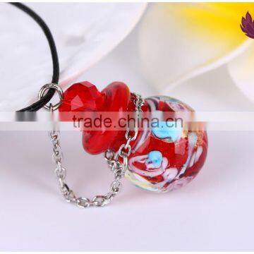 Traditional Handmade Lampwork Glass Essential Oil Diffuser Necklace Glass Bottles