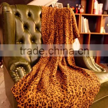 Unique Design New Fashion Leopard Knitted Cotton Throw Blanket/Rug/Quilt