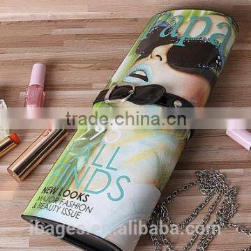 Magazine Printed Clutch Bag , Clutch Box Bag( W379) photo-2