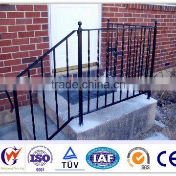 Outdoor iron railing staircase railing