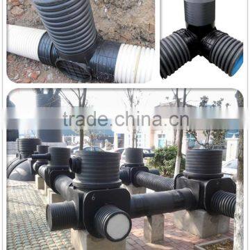 Supply 110mm 200mm different diameter inspection manhole HDPE corrugated pipe fitting