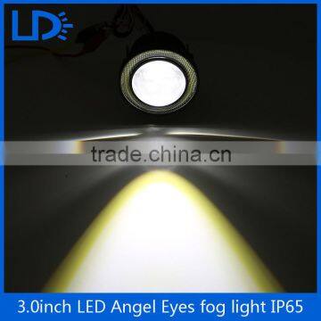 3inch White Blue LED Fog Light COB Halo Angel Eye Rings Fog Lights for Jeep photo-3