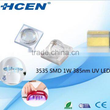 High quality uv curing led 1W high power 385nm uv led with RoHS compliant