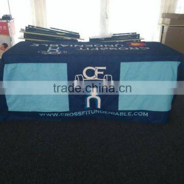 Customized Size Digital Printing Draped Table Cloth Advertising