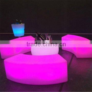 color change waterproof plastic Led Sofa Bench with remote control