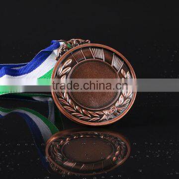 round gold embossed sport medals and trophys,custom metal blank medal