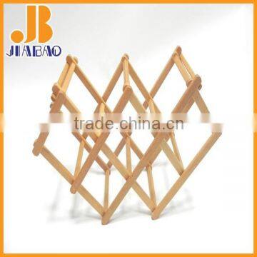 Folding Wooden Wine Rack 6 Capacities