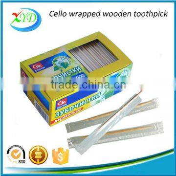 cello wrapped toothpick / Cheapest Birch wooden toothpicks