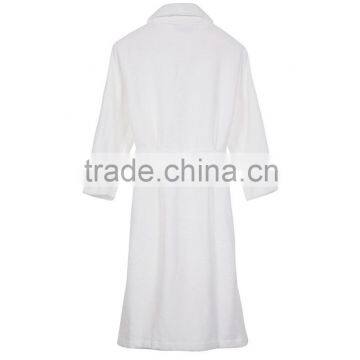 Pure White Adult Luxury Flannel Bathrobe photo-3