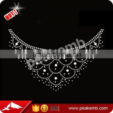 wholesale hot fix neckline rhinestone iron on designs