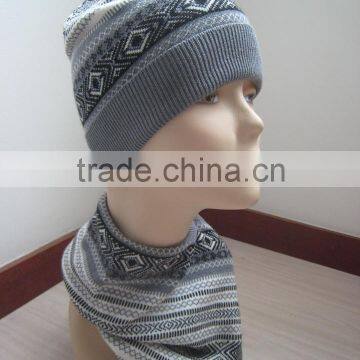 winter fashion custom beanie and scarf wool