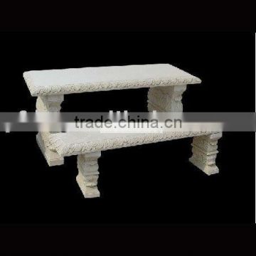 Hand Carved Stone Bench