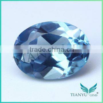 Factory wholesale price egg shape sky blue spinel 109#