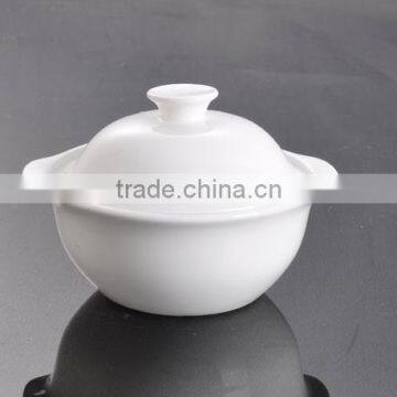 plain white personalized design custom ceramic sugar bowl