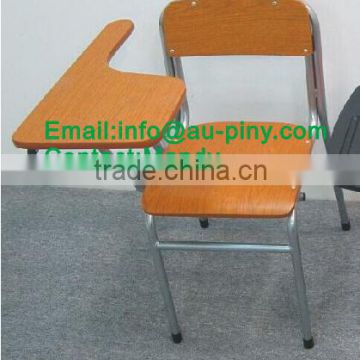 (Furniture)Cheap sketching chair, chair with writing pad ,school furniture /school desk and chair