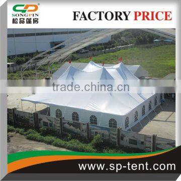 18mx18m galvanized steel cheap pole and peg tent used for outdoor wedding events