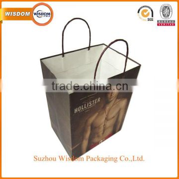 pantone color printing kraft paper bag with handle making machine