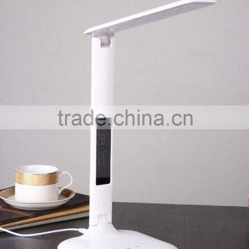 Dimmable LED Table Lamp Led Rechargeable Desk Lamp Eye Protection Portable LED Reading Lamp With Calendar Alarm Colck photo-3