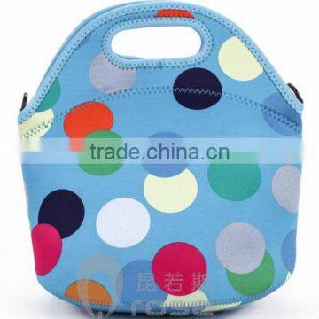 OEM insulated Full printed neoprene lunch bag/tote bag