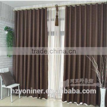 2015 hot sale linen like curtain 010 fabric and designed window fabric; made up curatin in hotel or home