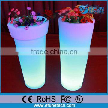 outdoor/indoor rechargable rgb color changing decorative led flower planter