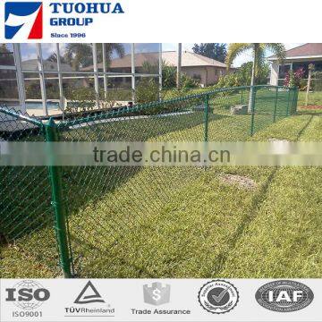 1.5m height PVC coated black chain link fence