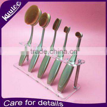 5 Holes Makeup brush Acrylic Drying Rack for 5pcs Oval Toothebrush Make up kit Organizer