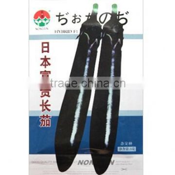 Hybrid F1 Long Black Eggplant Seeds For Growing-Japanese Rich Long